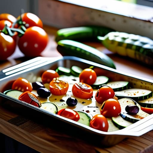 Sheet pan meal for The Mediterranean Reset.