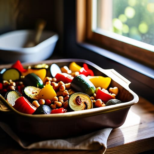 The One-Pan Mediterranean Bliss roasted vegetables.