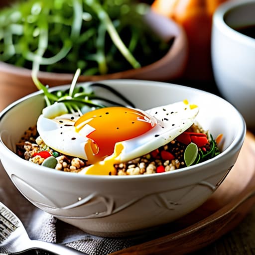 The Savory Power Bowl with quinoa and egg.
