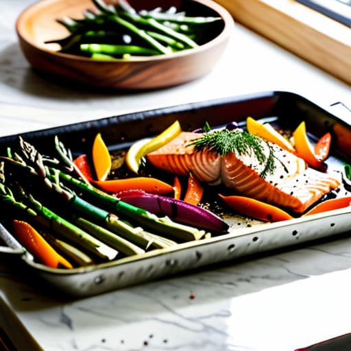 Healthy meal with The Sheet Pan Savior.