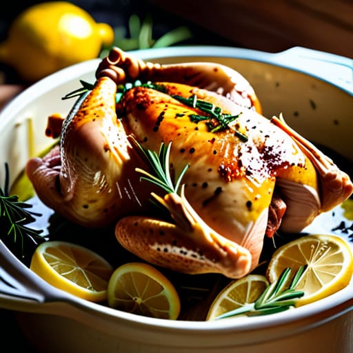 Slow cooker Zesty Lemon Garlic Chicken.