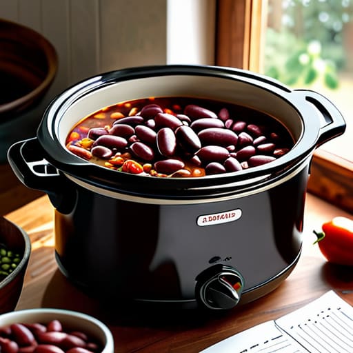 Bowl of steaming Cozy Three-Bean Chili.