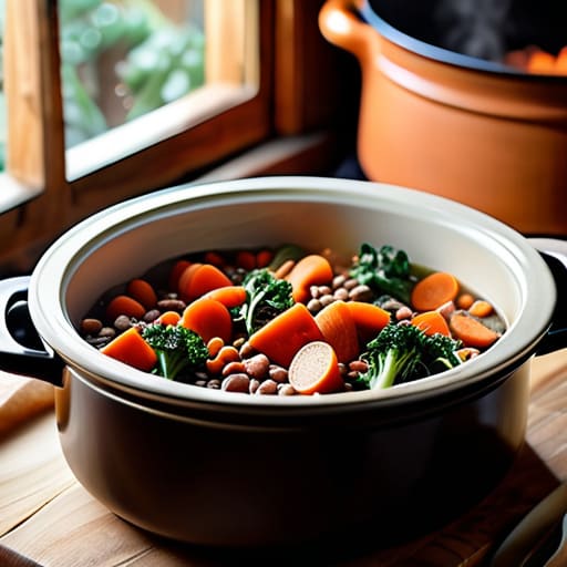 Hearty Slow-Cooker Soul Food lentil stew.