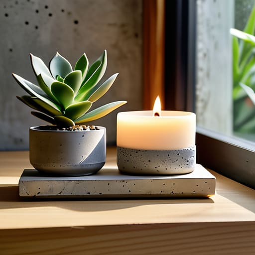 Modern and affordable concrete craft ideas.