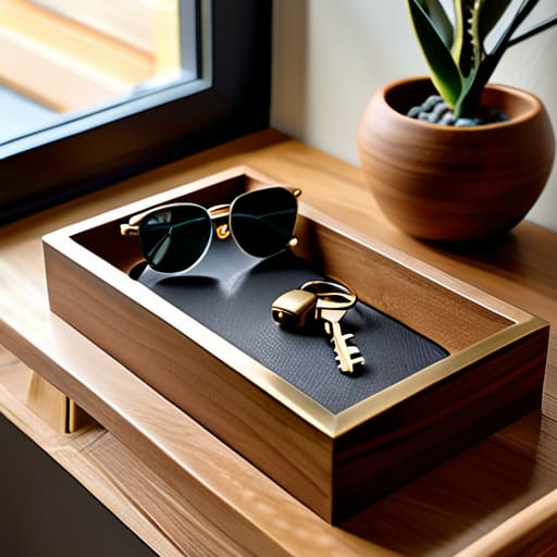 Home entry organization drop zone for keys.